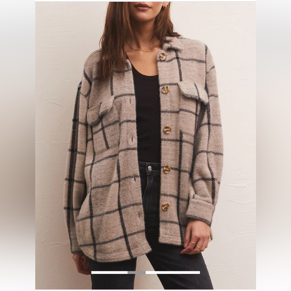 ZSupply Plaid Tucker Shirt Jacket